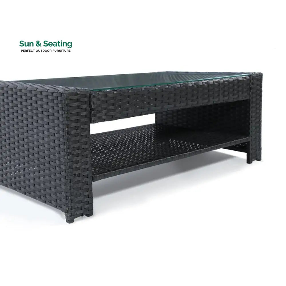 Bellucci Outdoor Sofa Set 2 Seater 2 Single seater and 1 Center Table (Black) Sofa Sets