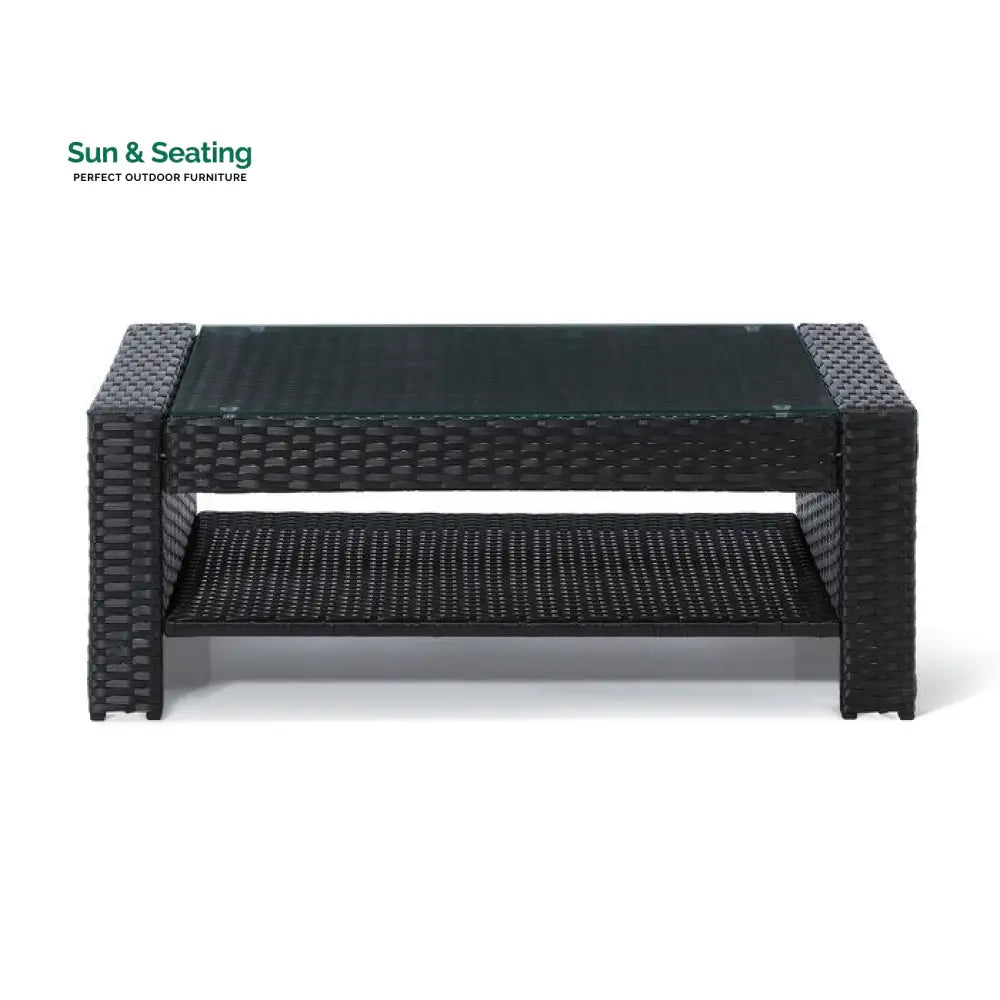 Bellucci Outdoor Sofa Set 2 Seater 2 Single seater and 1 Center Table (Black) Sofa Sets