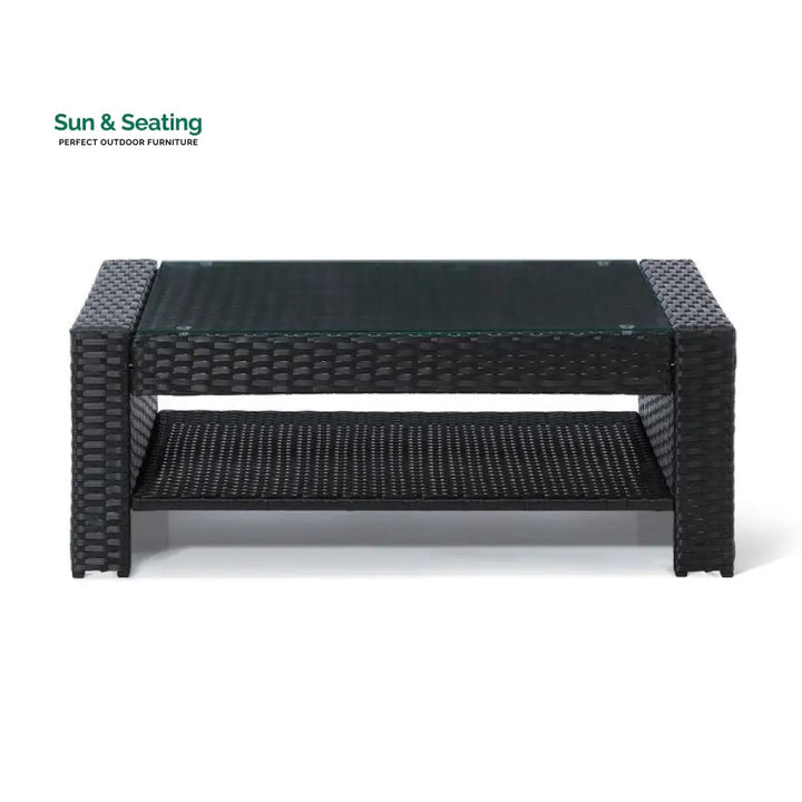 Bellucci Outdoor Sofa Set 2 Seater 2 Single seater and 1 Center Table (Black) Sofa Sets