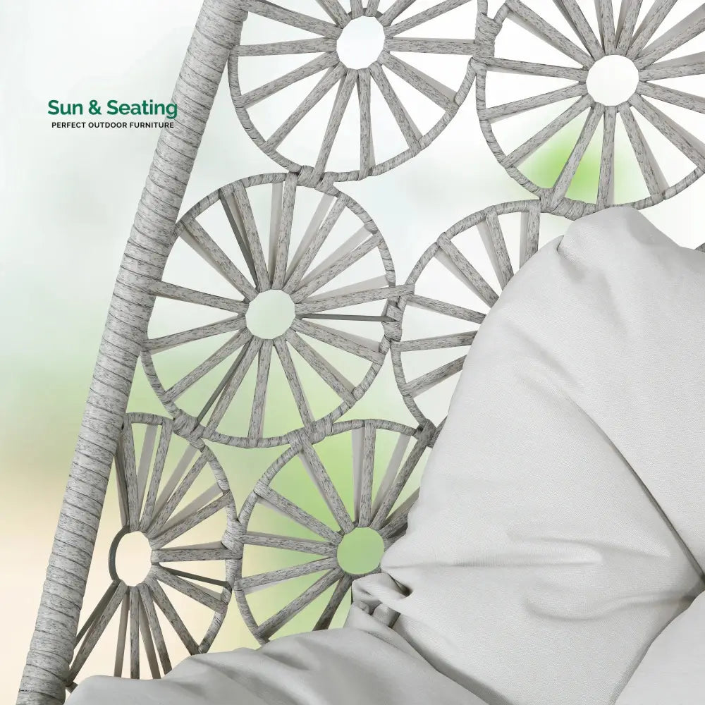 Benley Single Seater Hanging Swing Without Stand For Balcony Garden Swing (White) Swings