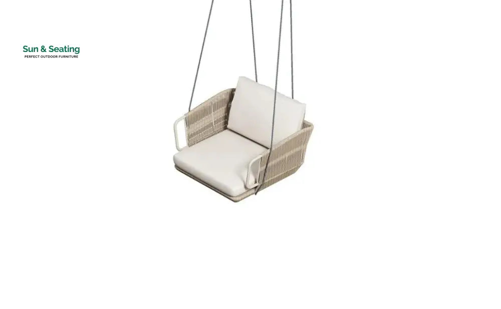 Benoit Single Seater Hanging Swing Without Stand For Balcony Garden Swing (Beige) Braided &amp; Rope Swings