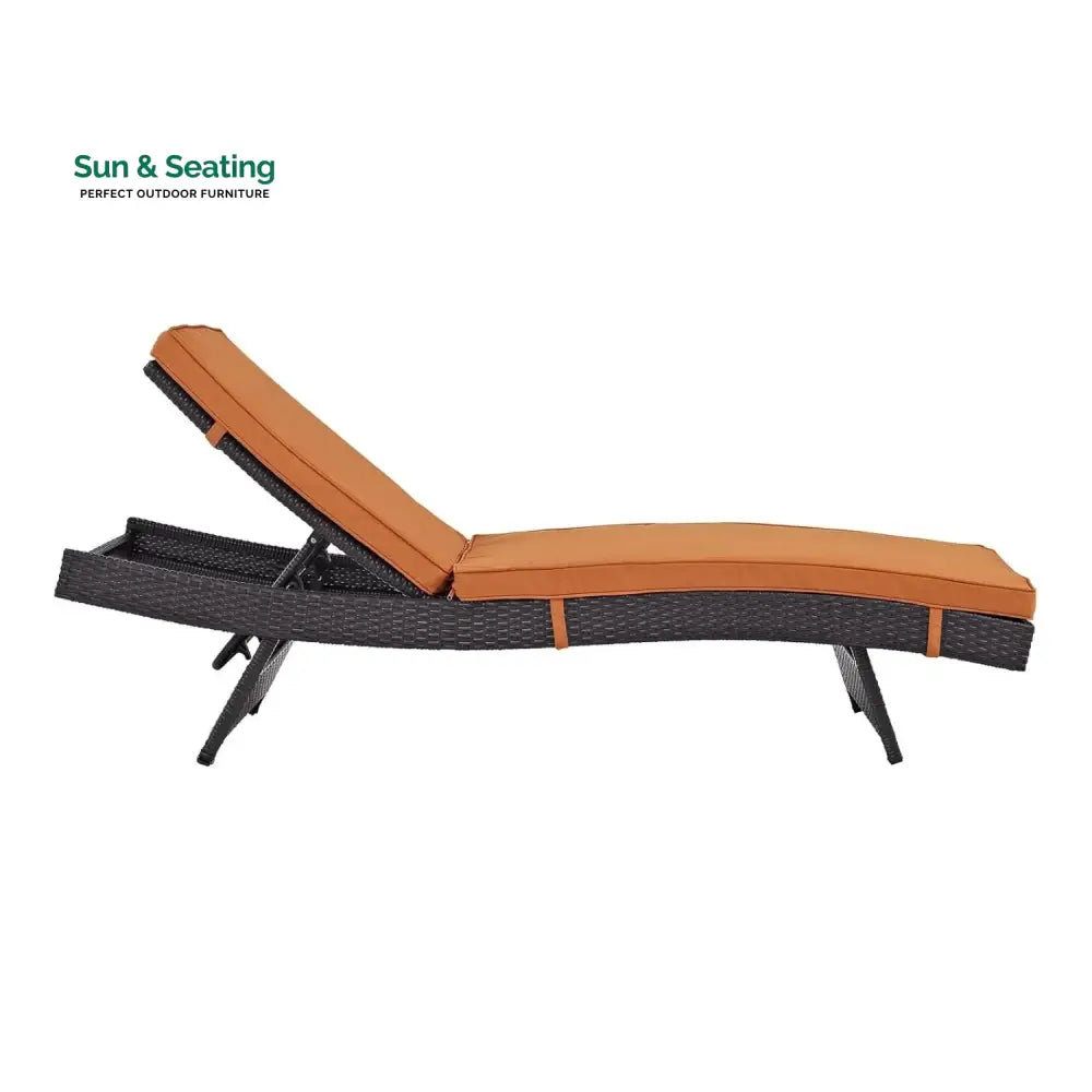Bettina Outdoor Rattan Wicker Chaise Lounger For Poolside Lounger Set