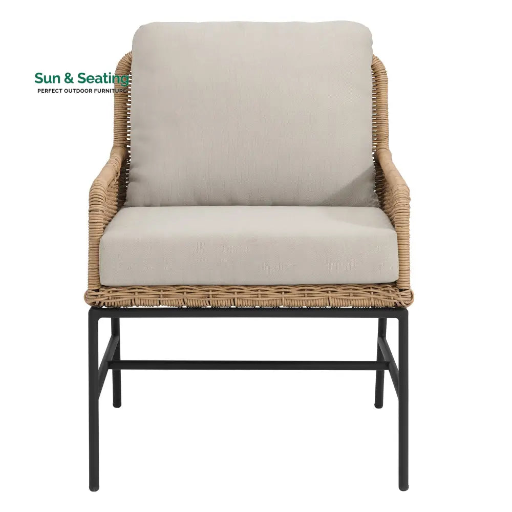 Bevy Outdoor Patio Seating Set 2 Chairs and 1 Table Set (Honey) Coffee Table Sets