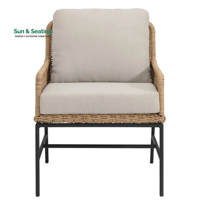 Bevy Outdoor Patio Seating Set 2 Chairs and 1 Table Set (Honey) Coffee Table Sets
