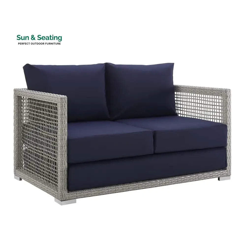 Bhanvi Outdoor Wicker Woven 6 Pieces Sectional Patio Furniture Set Sofa Set