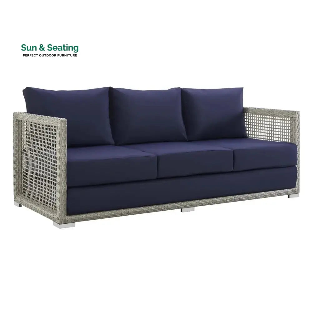 Bhanvi Outdoor Wicker Woven 6 Pieces Sectional Patio Furniture Set Sofa Set