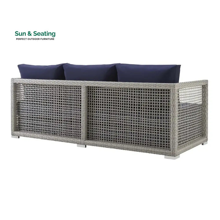 Bhanvi Outdoor Wicker Woven 6 Pieces Sectional Patio Furniture Set Sofa Set