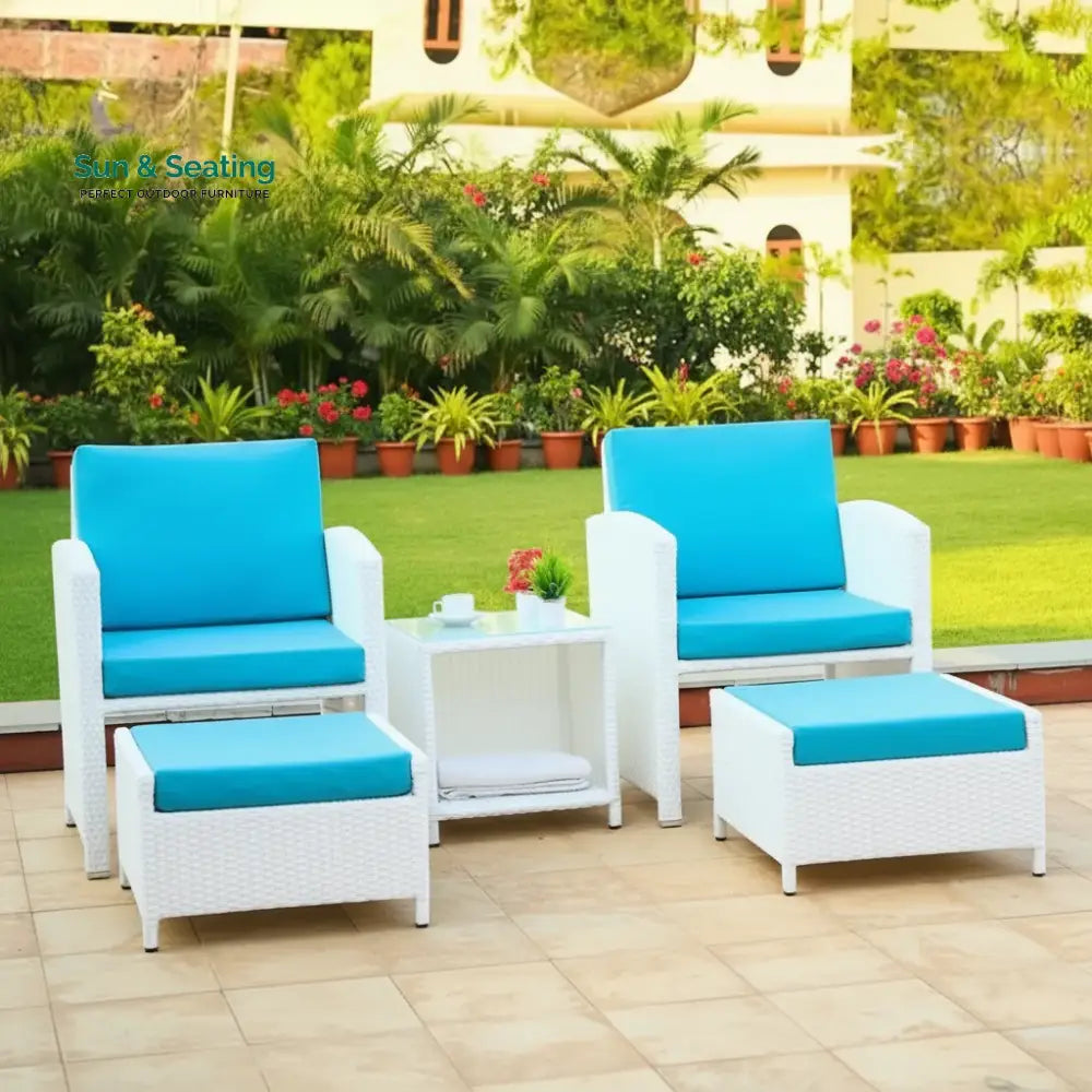 Bhoomika Outdoor 5 Piece Patio Wicker All Weather Sectional Furniture Set Patio Sofa Set