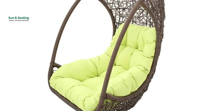 Bianchi Single Seater Hanging Swing Without Stand For Balcony Garden Swing (Dark Brown) Swings