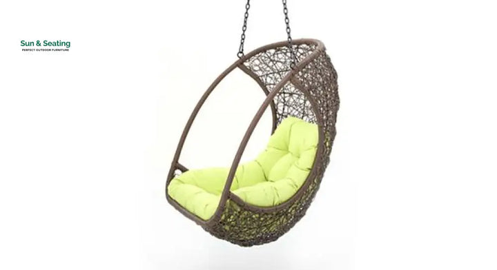 Bianchi Single Seater Hanging Swing Without Stand For Balcony Garden Swing (Dark Brown) Swings