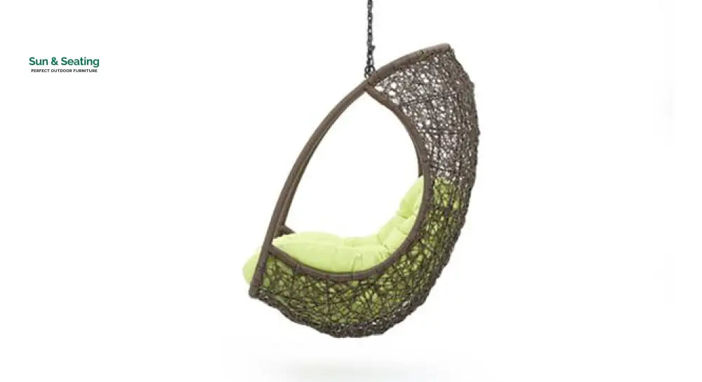 Bianchi Single Seater Hanging Swing Without Stand For Balcony Garden Swing (Dark Brown) Swings