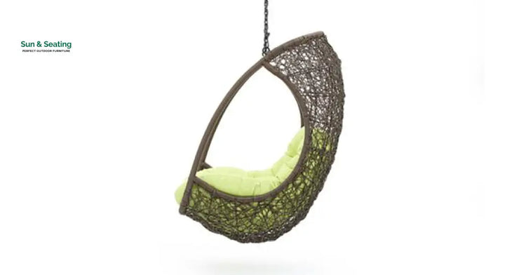 Bianchi Single Seater Hanging Swing Without Stand For Balcony Garden Swing (Dark Brown) Swings