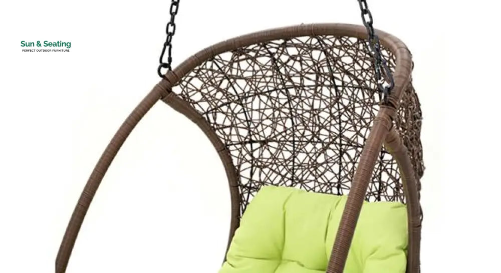 Bianchi Single Seater Hanging Swing Without Stand For Balcony Garden Swing (Dark Brown) Swings