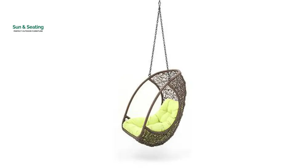 Bianchi Single Seater Hanging Swing Without Stand For Balcony Garden Swing (Dark Brown) Swings