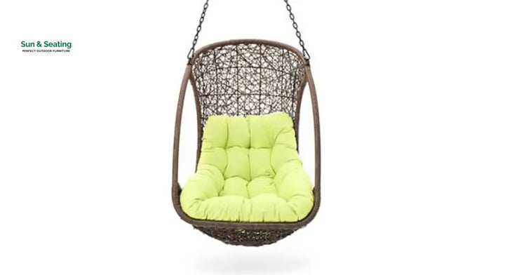 Bianchi Single Seater Hanging Swing Without Stand For Balcony Garden Swing (Dark Brown) Swings