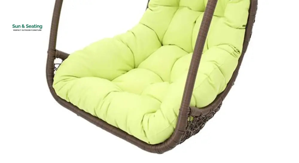 Bianchi Single Seater Hanging Swing Without Stand For Balcony Garden Swing (Dark Brown) Swings