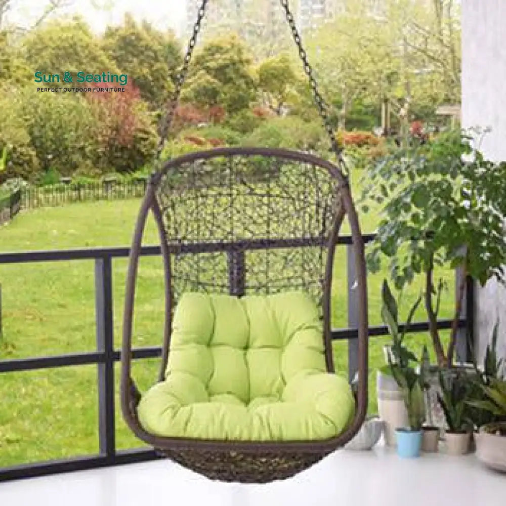 Bianchi Single Seater Hanging Swing Without Stand For Balcony Garden Swing (Dark Brown) Swings