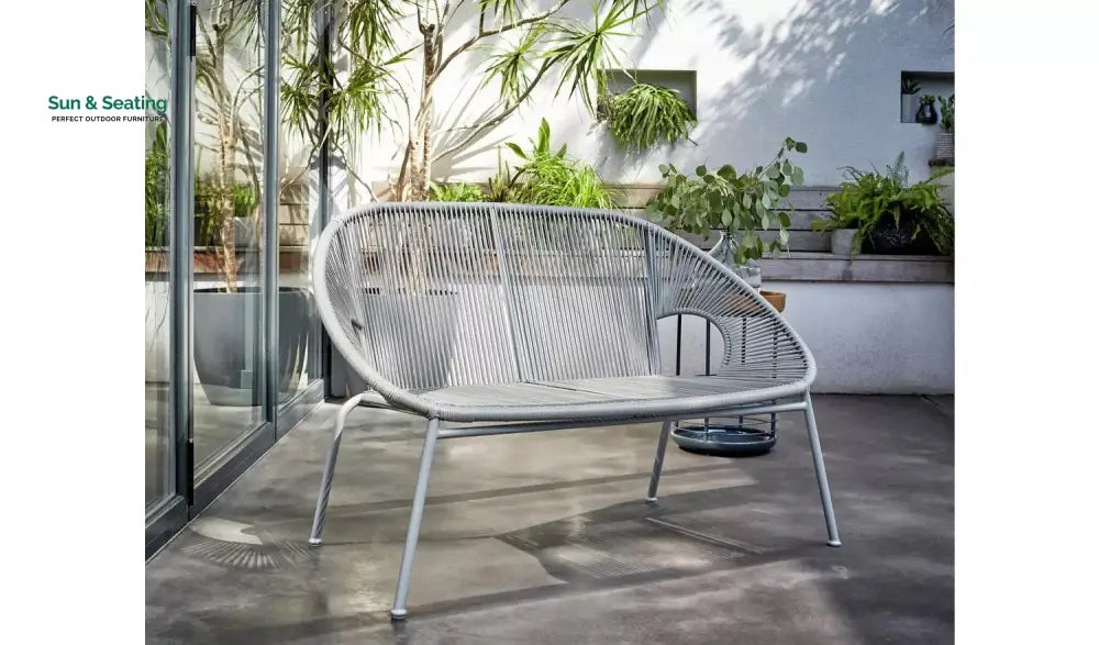 Bifur Outdoor Garden Balcony Sofa Set 2 Seater 2 Single seater and 1 Center Table Set (Gray) Sofa Sets