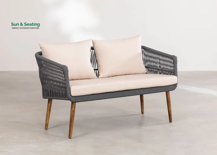 Bilbao Outdoor Sofa Set 2 Seater 2 Single seater Set Braided &amp; Rope Sofa Sets
