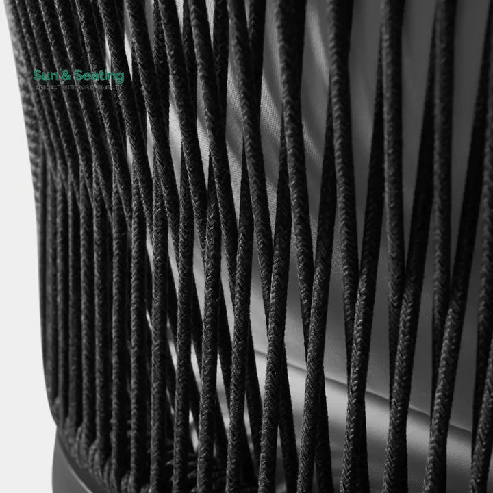 Bilge Outdoor Patio Bar Chair 1 Chair For Balcony Braided &amp; Rope (Black) Bar Sets