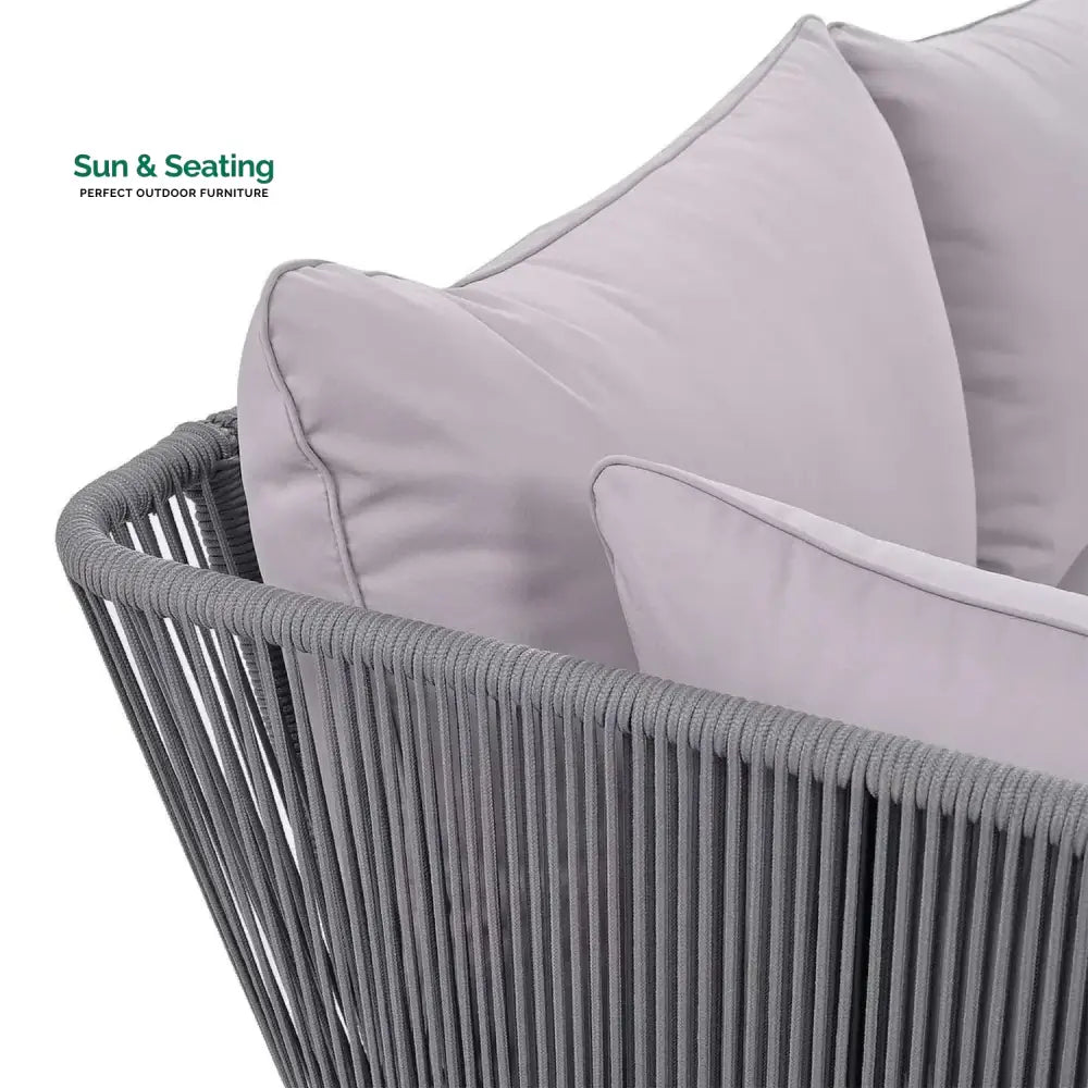 Bilha Outdoor Rope 2 Seater Patio Daybed With Side Table Daybed