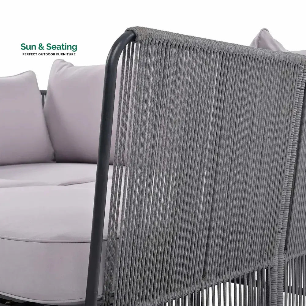 Bilha Outdoor Rope 2 Seater Patio Daybed With Side Table Daybed