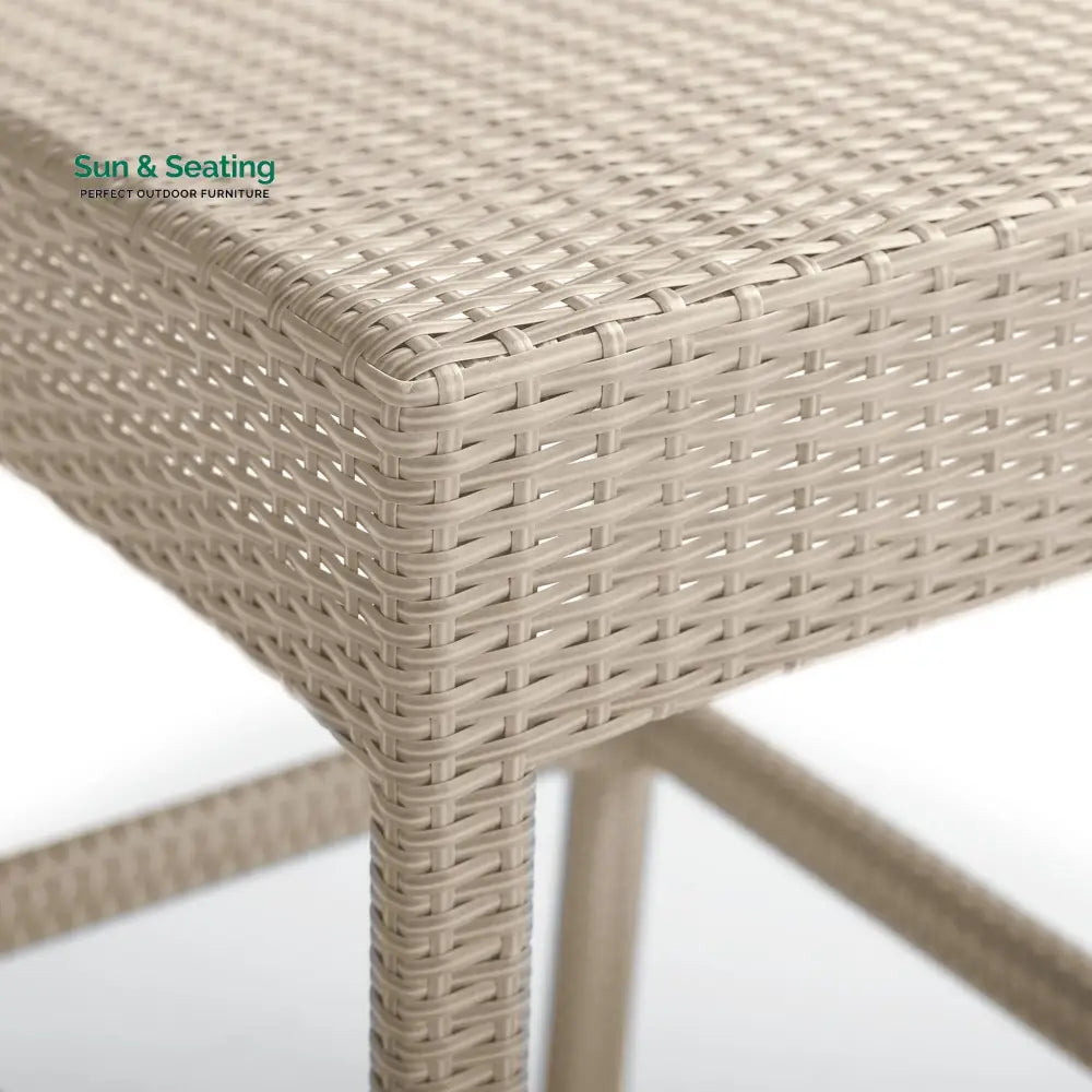 Billy Outdoor Patio Bar Sets 4 Chairs and 1 Table (Pearl White) Bar Sets