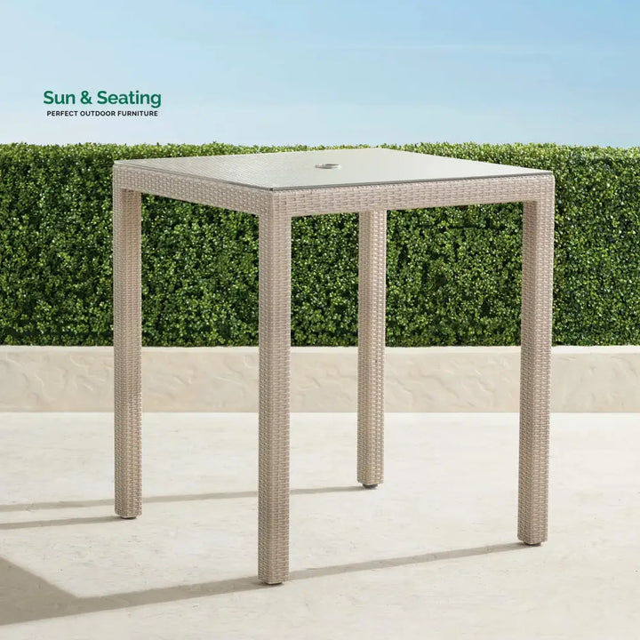 Billy Outdoor Patio Bar Sets 4 Chairs and 1 Table (Pearl White) Bar Sets
