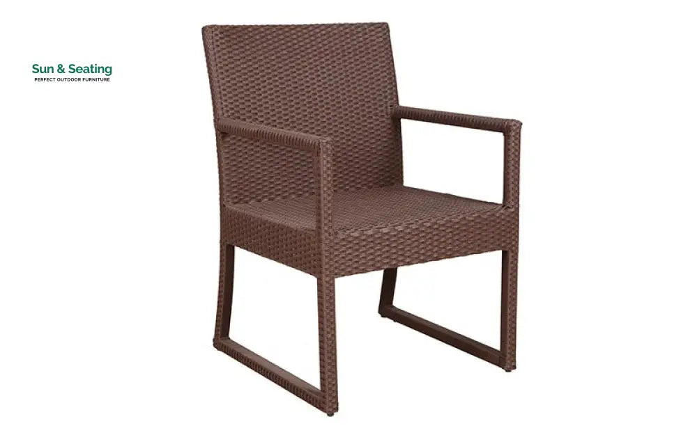 Binny Outdoor Patio Seating Set 2 Chairs and 1 Table Set (Brown) Coffee Table Sets