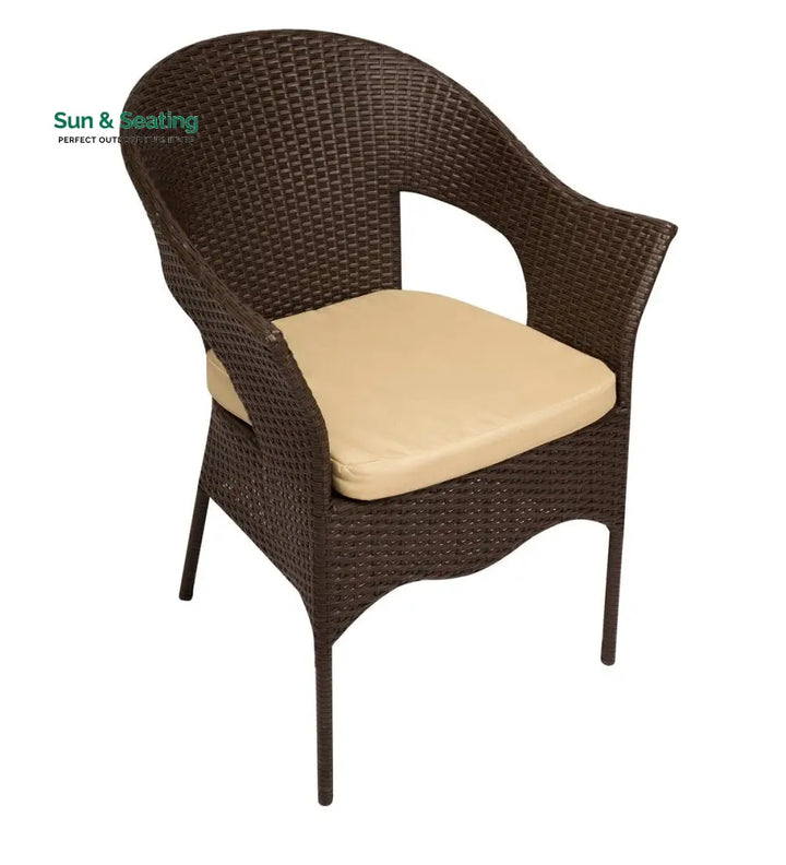 Blaze Outdoor Patio Seating Set 2 Chairs and 1 Table Set (Brown) Coffee Table Sets