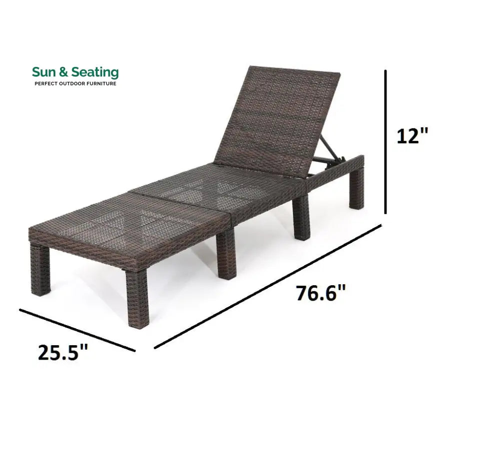 Bliss Outdoor Swimming Poolside Lounger (Brown) Loungers