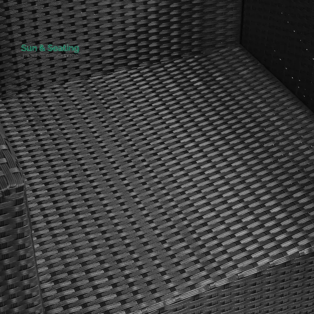 Blox Outdoor Patio Seating Set 2 Chairs and 1 Table Set (Black) Coffee Table Sets