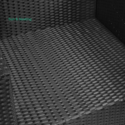 Blox Outdoor Patio Seating Set 2 Chairs and 1 Table Set (Black) Coffee Table Sets