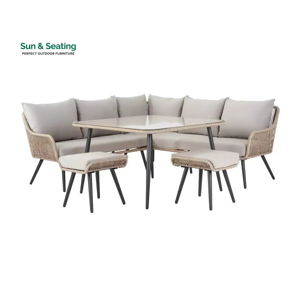 Brielle L-Shape Outdoor Rope Sofa Set Sofa Set