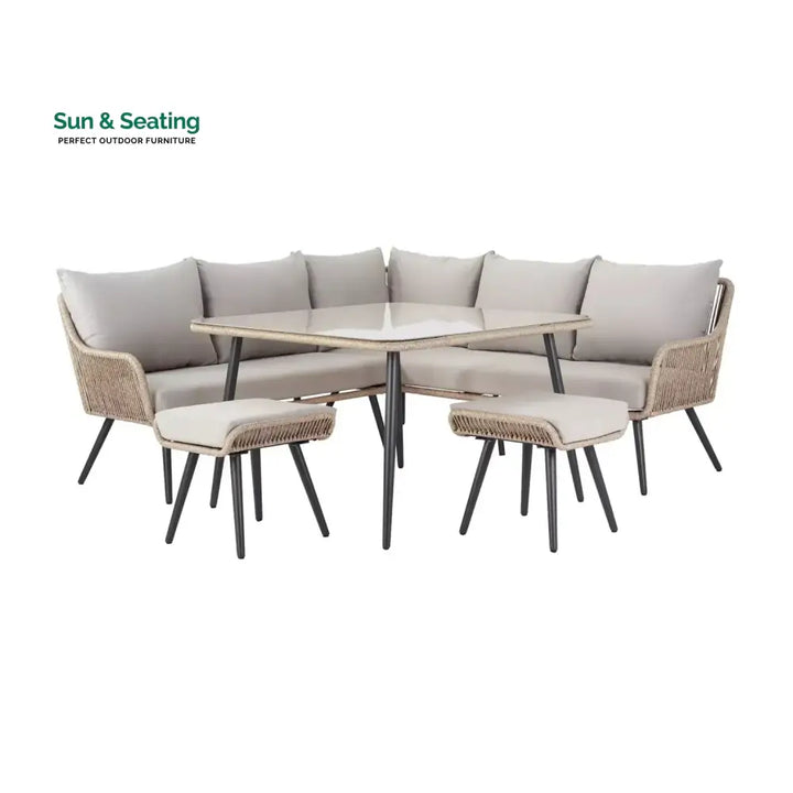 Brielle L-Shape Outdoor Rope Sofa Set Sofa Set