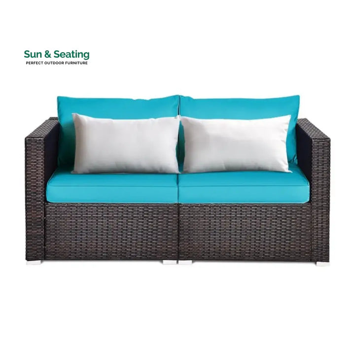 Brinda Outdoor All-Weather Rattan Wicker Double Seater Sofa Sofa Set