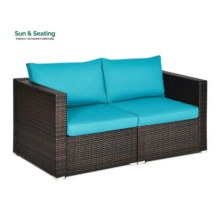 Brinda Outdoor All-Weather Rattan Wicker Double Seater Sofa Sofa Set