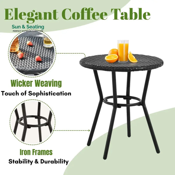 Brinley Outdoor Rope 3- Piece Patio Set Patio Set