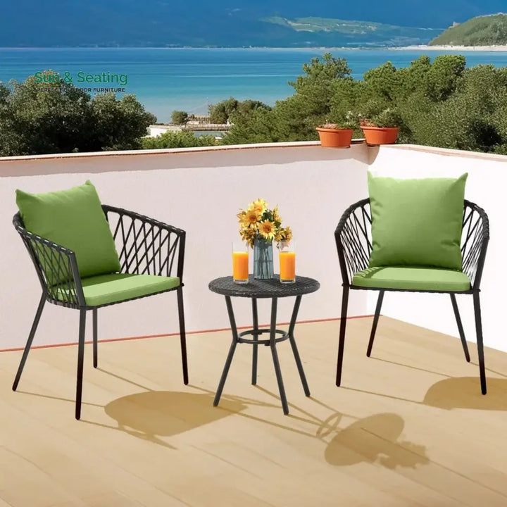 Brinley Outdoor Rope 3- Piece Patio Set Patio Set