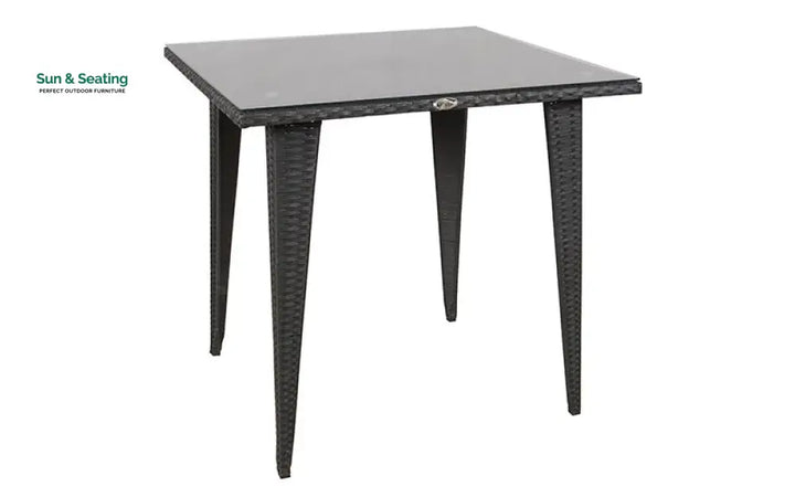 Brishti Outdoor Patio Seating Set 4 Chairs and 1 Table Set (Black) Coffee Table Sets