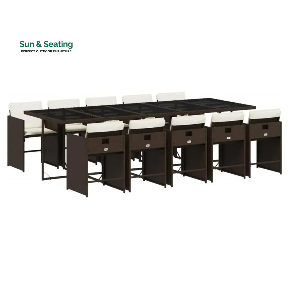 Brooklyn 11-Piece Outdoor Rattan Wicker Dinning Set Dining Set
