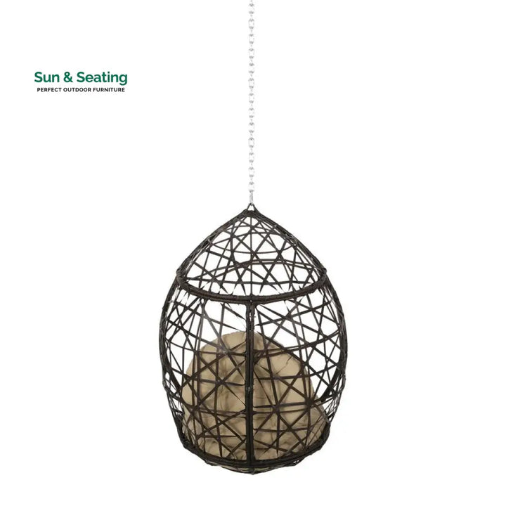 Bruno Single Seater Hanging Swing Without Stand For Balcony Garden Swing (Dark Brown) Swings