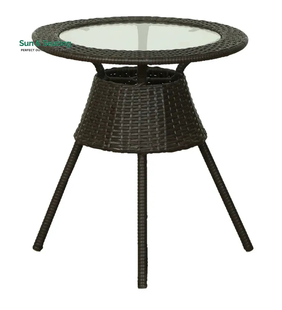 Bud Outdoor Patio Seating Set 2 Chairs and 1 Table Set (Brown) Coffee Table Sets