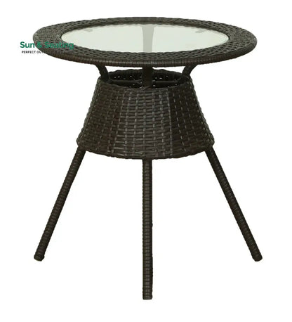 Bud Outdoor Patio Seating Set 2 Chairs and 1 Table Set (Brown) Coffee Table Sets