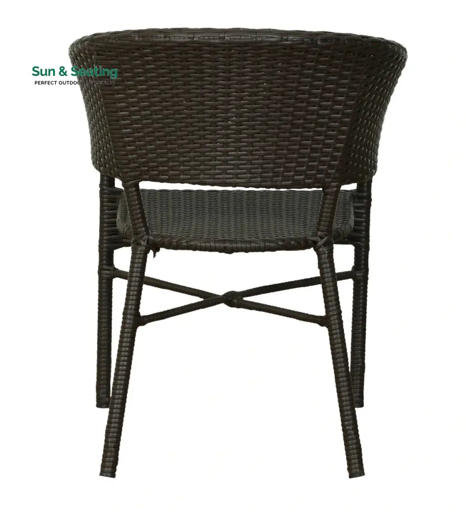 Bud Outdoor Patio Seating Set 2 Chairs and 1 Table Set (Brown) Coffee Table Sets