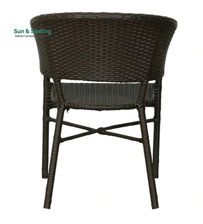 Bud Outdoor Patio Seating Set 2 Chairs and 1 Table Set (Brown) Coffee Table Sets