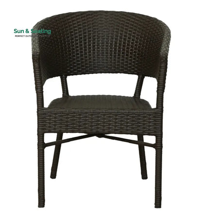 Bud Outdoor Patio Seating Set 2 Chairs and 1 Table Set (Brown) Coffee Table Sets