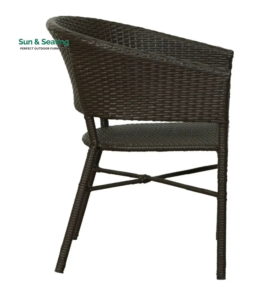 Bud Outdoor Patio Seating Set 2 Chairs and 1 Table Set (Brown) Coffee Table Sets