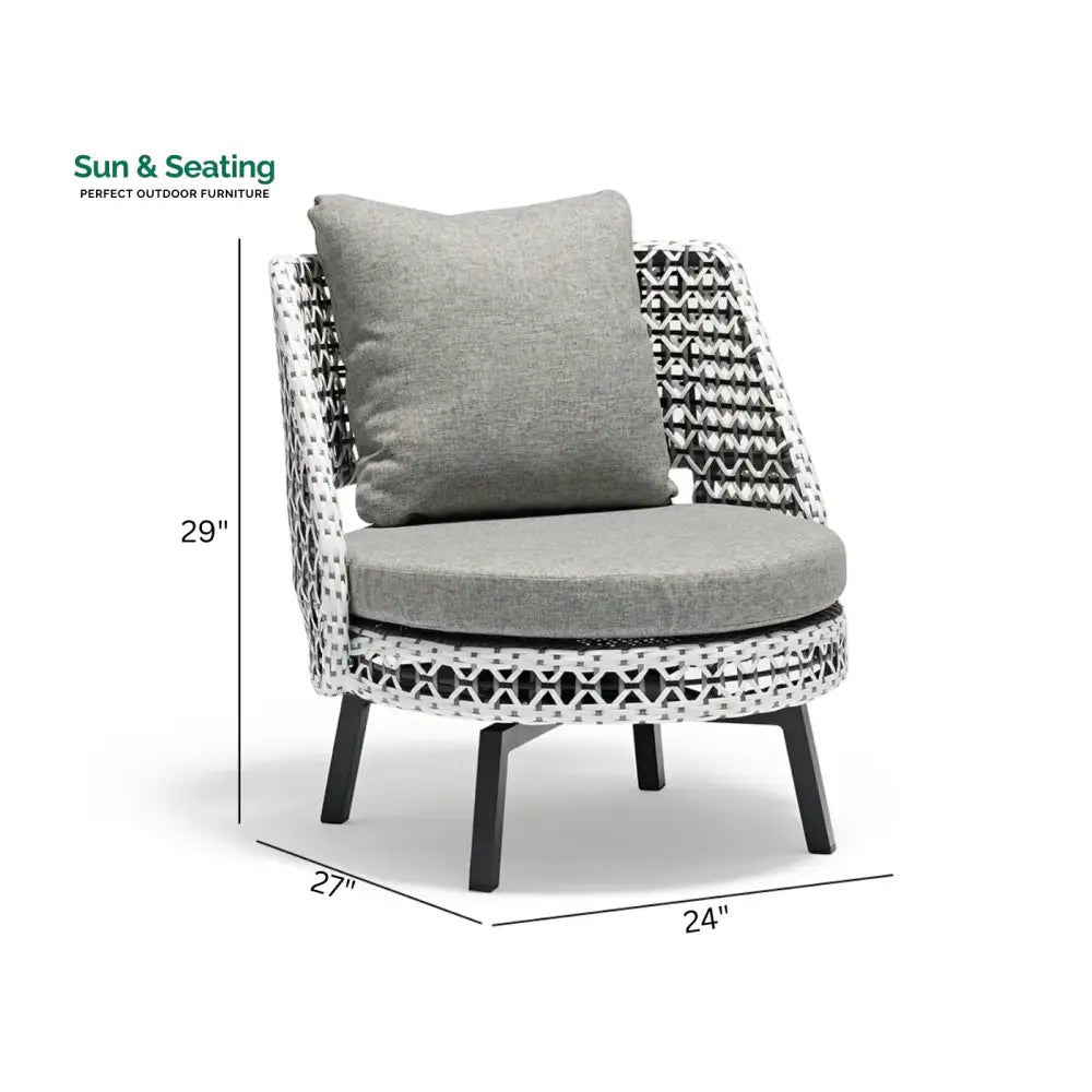 Bufil Outdoor Garden Balcony Sofa Set 2 Seater,2 Single seater and 2 Center Table Set (Grey) Sofa Sets