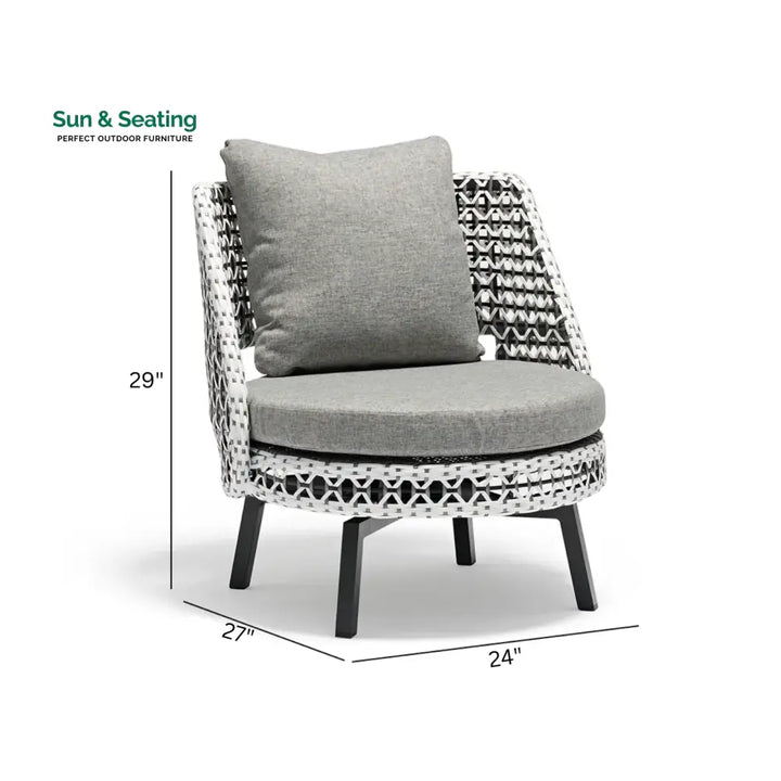 Bufil Outdoor Garden Balcony Sofa Set 2 Seater,2 Single seater and 2 Center Table Set (Grey) Sofa Sets